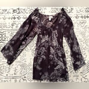 Sweet Pea by Stacy Frati Paisley Boho Top - Small